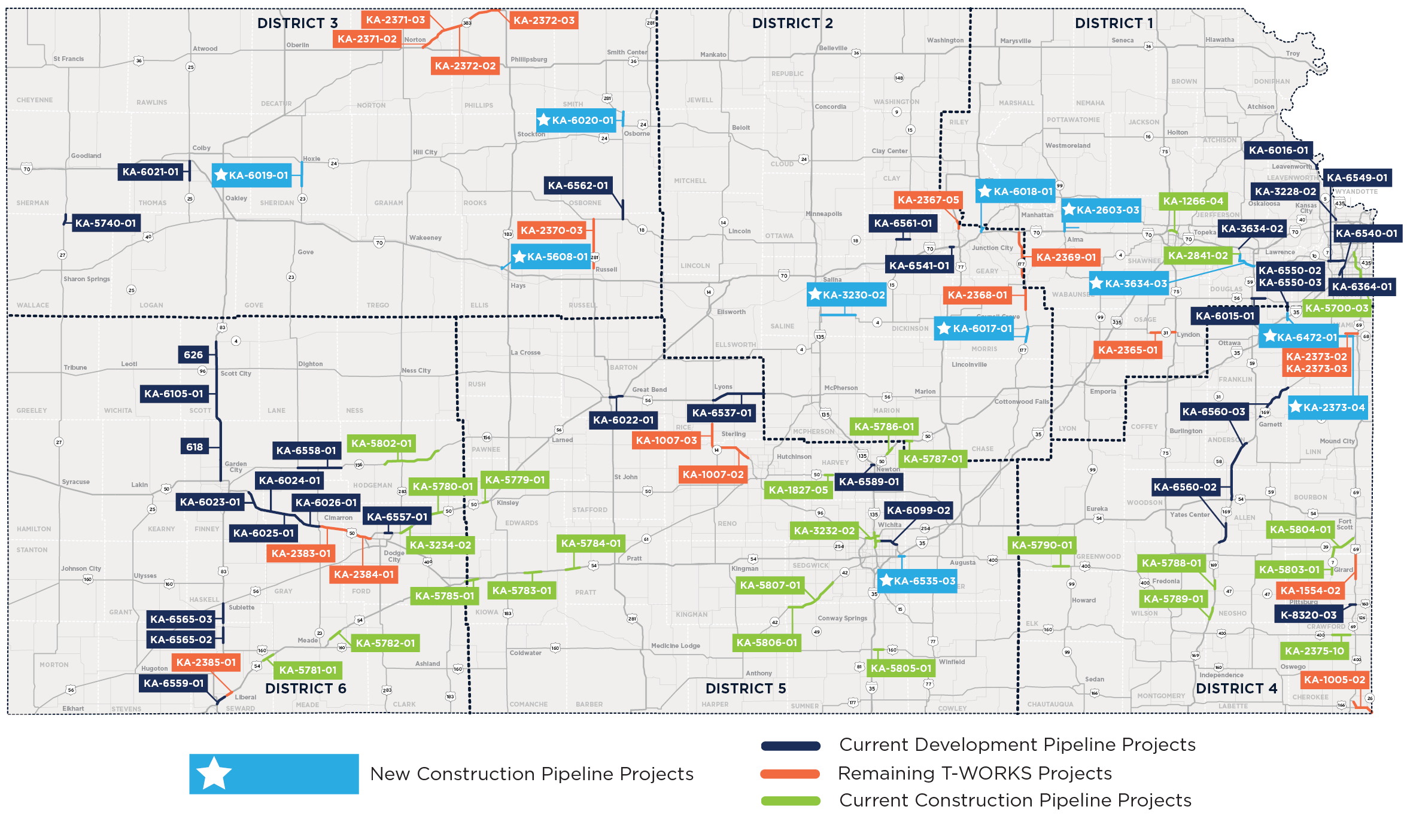 2022 Construction Pipeline Announcement 2022 Map